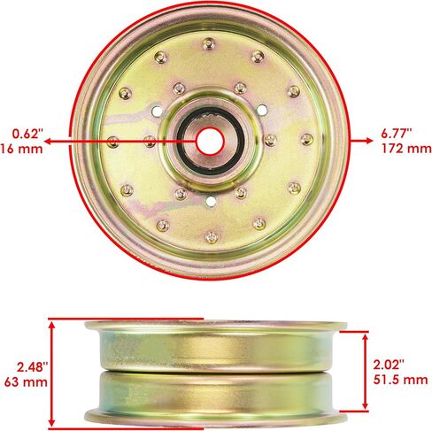 Caltric 54in 61in 73in Deck Idler Pulley Compatible with Bush Hog M2254 2254K M2354 M2554 Mid Mount Mower HDZ Series Zero Turn Mower 50027489 x2 in Kuwait