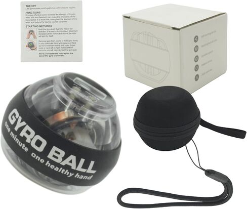 Gyro Ball Hand Exerciser & Power Ball Hand Exerciser Adjustable Resistance to Strengthen Fingers, Wrists, and Arms - Includes a Digital Counter for Stronger Wrist Bones and Muscle in Kuwait