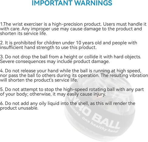 Gyro Ball Hand Exerciser & Power Ball Hand Exerciser Adjustable Resistance to Strengthen Fingers, Wrists, and Arms - Includes a Digital Counter for Stronger Wrist Bones and Muscle in Kuwait