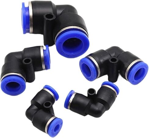 1pcs PVG" 2Way 4 6 8 10 12 14 16MM Pneumatic L Type elbow fitting Plastic Pipe Connector Quick Fitting(16mm to 14mm) in Saudi Arabia
