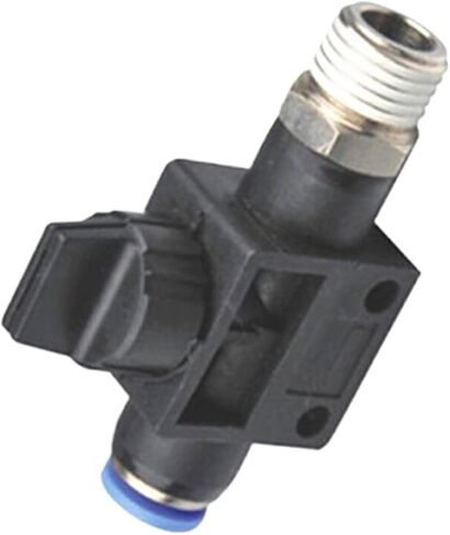 1pcs pneumatic hand valve switch port M5 1/8 1/4 3/8 1/2 6mm pu hose fitting quick hose connector switching(4mm OD Hose,1/4") in Saudi Arabia