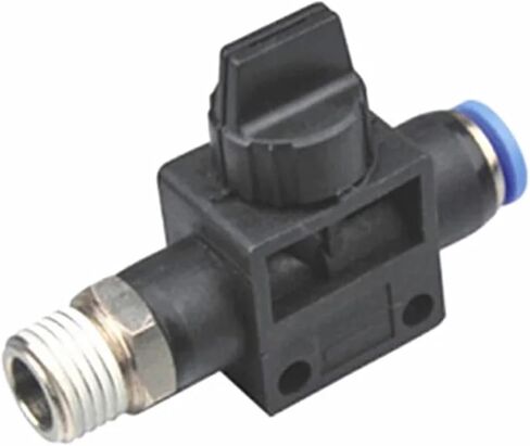 1pcs pneumatic hand valve switch port M5 1/8 1/4 3/8 1/2 6mm pu hose fitting quick hose connector switching(4mm OD Hose,1/4") in Saudi Arabia
