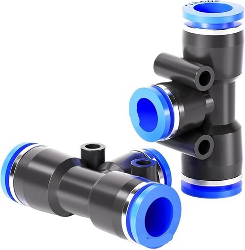 1pcs PE Pneumatic Fitting Pipe Connector Tube Air Quick Fittings Water Push In Hose Couping 3Way Quick Connector 4/6/8/10/12/14/16mm(PE-16,5 Pieces) in Saudi Arabia