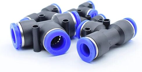 1pcs PE Pneumatic Fitting Pipe Connector Tube Air Quick Fittings Water Push In Hose Couping 3Way Quick Connector 4/6/8/10/12/14/16mm(PE-16,5 Pieces) in Saudi Arabia
