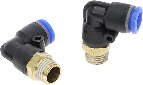 1 قطعة PL "خرطوم OD 4 6 8 10 12 مللي متر-1/8 ''1/4'' 3/8 ''1/2'' خيط الأنابيب القياسية البريطانية ذكر الموضوع هوائي أنبوب الكوع موصل أنبوب دفع الهواء (4 مللي متر OD خرطوم ، M5) in Kuwait