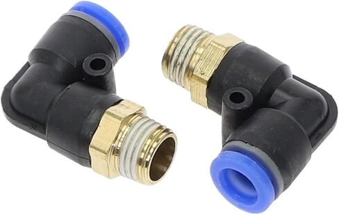 1pcs PL" Hose OD 4 6 8 10 12mm - 1/8'' 1/4'' 3/8'' 1/2'' British Standard Pipe Thread Male Thread Pneumatic Tube Elbow Connector Tube Air Push(4mm OD Hose,M5) in Saudi Arabia