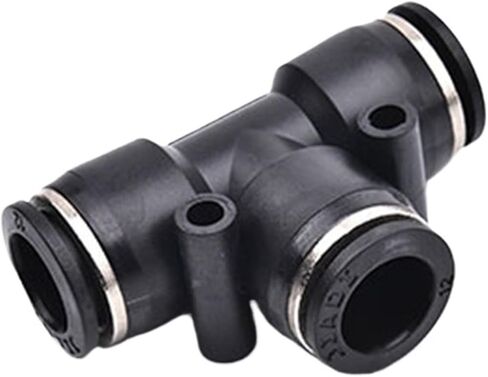 1pcs 3 Way T shaped Tee Pneumatic Fittings PE 4mm to 16mm OD Hose Tube Push In Air Gas Fitting Quick Connector Adapters(12mm-12mm-12mm) in Saudi Arabia