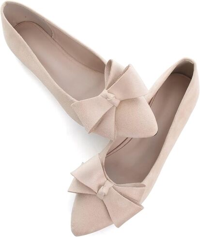 TN TANGNEST Women Classical Bowknot Flats Comfort Slip-on Pointed Toe Dress Shoes Walking Flats in Kuwait
