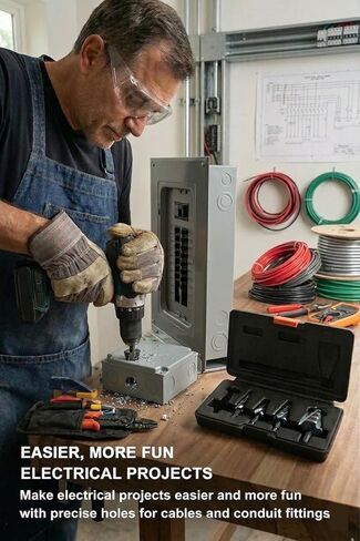 مجموعة لقم مثقاب ذات أربع خطوات حلزونية - 1/8 بوصة - 1-3/8 بوصة 5 قطع وحدات HSS مع ساق سداسية سريعة التغيير وحقيبة تخزين مقاس 1/4 بوصة و3/8 بوصة، للمعادن والخشب والتركيبات الكهربائية وإصلاح السيارات والاستخدام المنزلي in Kuwait