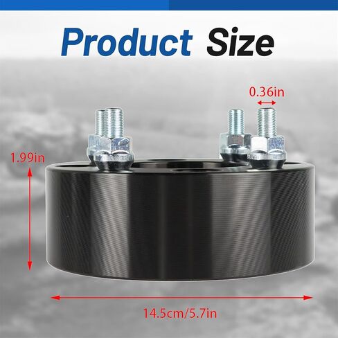 Wheel Flange 2Inch 4x110mm Hub Bore 74mm Thread Size M10x1.25 Replacement for Honda Replacement for Suzuki 4PCS Black in Saudi Arabia