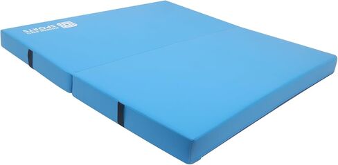 Gymnastics Mat for Kids 4'x4'x4" Foldable Tumbling Mats with Carrying Handles 2-Panels Fold Thick Exercise Mat for Home Aerobics Stretching Yoga in Kuwait