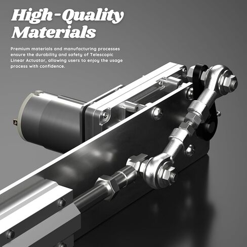 DIY Reciprocating Linear Actuator, Adjustable Telescopic Motor with Speed Controller, 24V Reciprocating Motor, 120RPM Adjustable Stroke and Speed, 5-25kg Thrust, 2cm-8cm Stroke in Kuwait