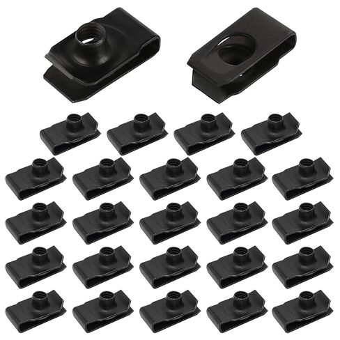 M5 U-Style Clip-On Nut,Regular Extruded U-Nut,Stainless Steel 18-8 (304) U-Type Clip Nuts for Automotive Metal Fender Grill Retainer Clips,Pack of 35 in Saudi Arabia