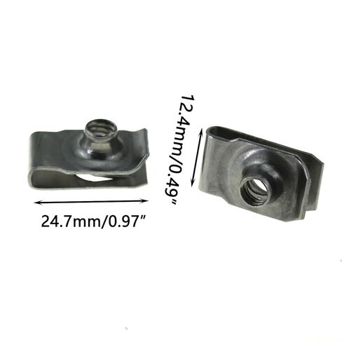 TAODAN 20PCS 304 Stainless Steel 1/4inch-20 Clip On Nut U Shape Hardware Fasteners Suitable for Securing Automotive Body Panels and Moulded Components in Saudi Arabia