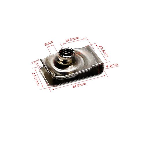30PCS 1/4''-20 Stainless Steel Clip-On U Nuts – Durable Spring Nuts for Automotive Panels, Sheet Metal, and Industrial Fastening – Rust-Resistant, Heavy-Duty Hardware in Saudi Arabia