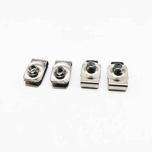 30PCS 1/4''-20 Stainless Steel Clip-On U Nuts – Durable Spring Nuts for Automotive Panels, Sheet Metal, and Industrial Fastening – Rust-Resistant, Heavy-Duty Hardware in Saudi Arabia