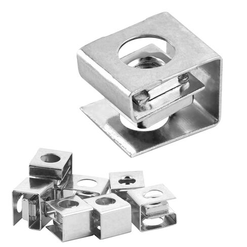 20 Pcs Slip-on Lock Nuts 10-32 Snap-on Nuts Zinc Plated Insert Square Nuts in Saudi Arabia