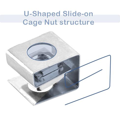 20 Pcs Slip-on Lock Nuts 10-32 Snap-on Nuts Zinc Plated Insert Square Nuts in Saudi Arabia