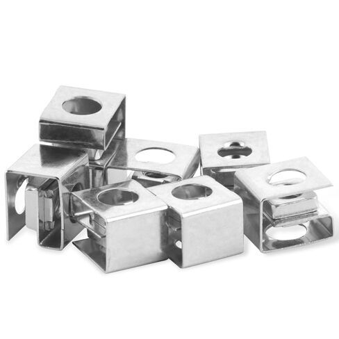 20 Pcs Slip-on Lock Nuts 10-32 Snap-on Nuts Zinc Plated Insert Square Nuts in Saudi Arabia