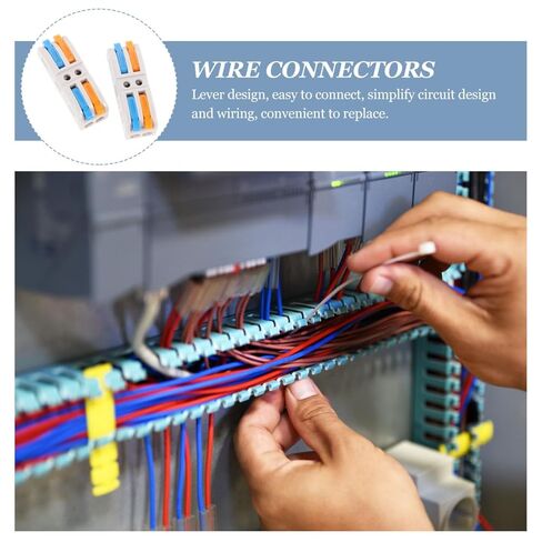 Connector Block Electrical 2-in 2-Out Quick Connect Wire Splitter Tool Reusable Wire Connectors for Home and Automotive Wiring 1.53X0.55X0.51In in Saudi Arabia