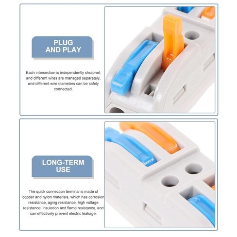 Connector Block Electrical 2-in 2-Out Quick Connect Wire Splitter Tool Reusable Wire Connectors for Home and Automotive Wiring 1.53X0.55X0.51In in Saudi Arabia