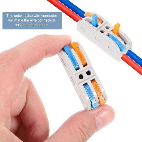 Connector Block Electrical 2-in 2-Out Quick Connect Wire Splitter Tool Reusable Wire Connectors for Home and Automotive Wiring 1.53X0.55X0.51In in Saudi Arabia