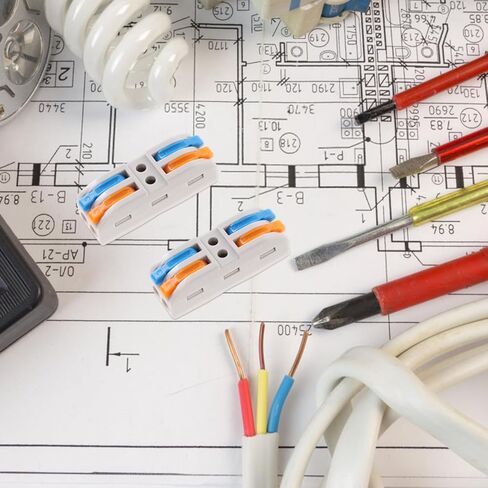 Connector Block Electrical 2-in 2-Out Quick Connect Wire Splitter Tool Reusable Wire Connectors for Home and Automotive Wiring 1.53X0.55X0.51In in Saudi Arabia