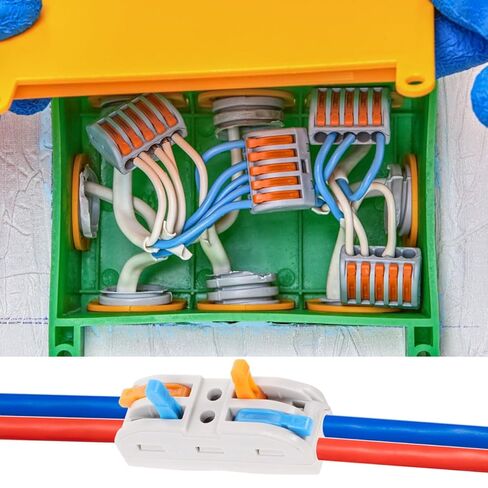 Connector Block Electrical 2-in 2-Out Quick Connect Wire Splitter Tool Reusable Wire Connectors for Home and Automotive Wiring 1.53X0.55X0.51In in Saudi Arabia