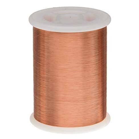 Magnet Wire, Enameled Copper Wire, 44 AWG, 4 oz, 19950' Length, 0.0022" Diameter, Natural in Saudi Arabia