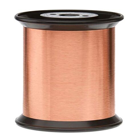 Magnet Wire, Heavy Build Enameled Copper Wire, 37 AWG, 1.0 lb, 15290' Length, 0.0055" Diameter, Natural in Saudi Arabia
