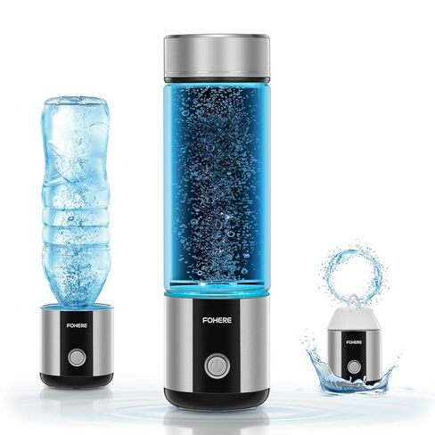 Hydrogen Water Bottle, Up to 6000ppb | Hang & Go Portable Hydrogen Water Bottle Generator with SPE/PEM Technology, Leak-Proof Design for Home, Office, Travel, Hiking, Sports & Outdoor Activities in Saudi Arabia