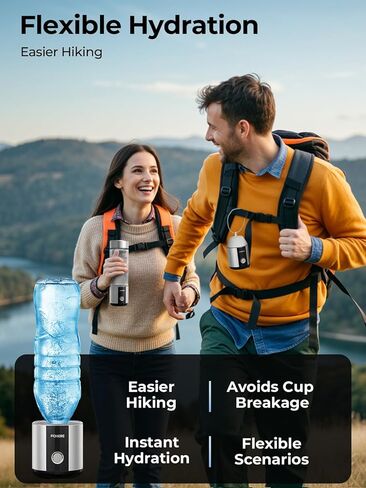 Hydrogen Water Bottle, Up to 6000ppb | Hang & Go Portable Hydrogen Water Bottle Generator with SPE/PEM Technology, Leak-Proof Design for Home, Office, Travel, Hiking, Sports & Outdoor Activities in Saudi Arabia