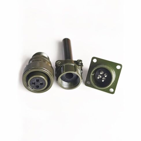 MIL-DTL-5015 Circular Connector, MS3106A14S-2S MS3102A14S-2P 4 Pin Female to Male Industrial Connectors Solder Termination, 14S-2 Insert Arrangement, 14S Shell Size, 4 Contacts in Saudi Arabia