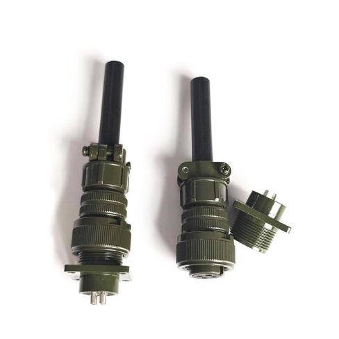 MIL-DTL-5015 Circular Connector, MS3106A14S-2S MS3102A14S-2P 4 Pin Female to Male Industrial Connectors Solder Termination, 14S-2 Insert Arrangement, 14S Shell Size, 4 Contacts in Saudi Arabia