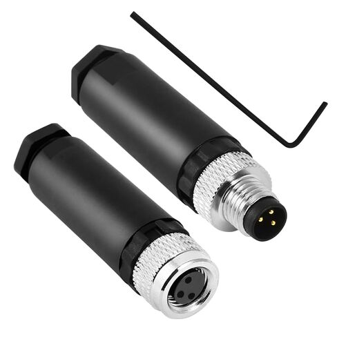 M8 4-Pin ذكر وأنثى موصل سلك الطيران، موصل تثبيت لوحة IP67 مقاوم للماء، واجهة مستشعر دائرية صناعية 8 مم، مرمزة A، متينة للاستخدام في الهواء الطلق، 8 عبوات in Kuwait