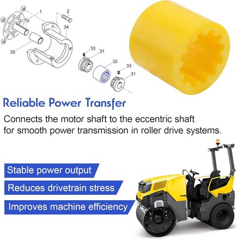 Flexible Coupler Sleeve 5000178336 for Wacker Neuson Rollers – Compatible with RD880, RD11, RD12‑90, RD16‑100 – Durable Rubber Coupling Replacement in Kuwait