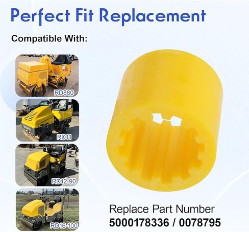 Flexible Coupler Sleeve 5000178336 for Wacker Neuson Rollers – Compatible with RD880, RD11, RD12‑90, RD16‑100 – Durable Rubber Coupling Replacement in Kuwait
