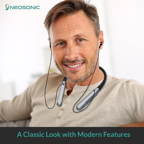 مكبر صوت نيوسونيك قابل لإعادة الشحن للمساعدة في مشاهدة التلفزيون والمحادثة، سماعات رأس لاسلكية لكبار السن والكبار، إلغاء ضوضاء الميكروفون عن بعد - NW10 Pro in Kuwait