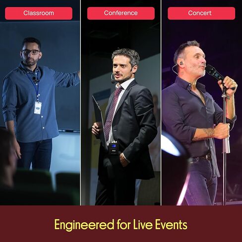 Pyle Wireless Microphone System | Includes 4 Handheld, 4 Lavalier & 4 Headset Microphones | 8-Channel UHF Mic Set with Clear 300 ft Signal Range | 100 Selectable Frequencies | for Church & Singing in Saudi Arabia