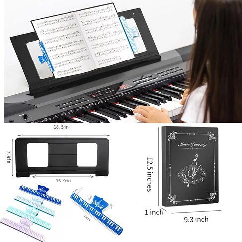 Music Stand for Sheet Music. Compatible with Yamaha PSR/YPT/KB/P/DGX Series Keyboard Music Score Stand, Keyboard Sheet Music Stand with 4 Music Book Clip.1 Sheet Music Folder in Kuwait