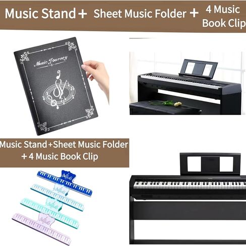 Music Stand for Sheet Music. Compatible with Yamaha PSR/YPT/KB/P/DGX Series Keyboard Music Score Stand, Keyboard Sheet Music Stand with 4 Music Book Clip.1 Sheet Music Folder in Kuwait