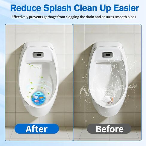 48 PACK Urinal Screen Deodorizer, 3D Wave Anti-Splash Odor Protection Urinal Cakes for Men Toilets, Long-Lasting Fresh Scents in Kuwait