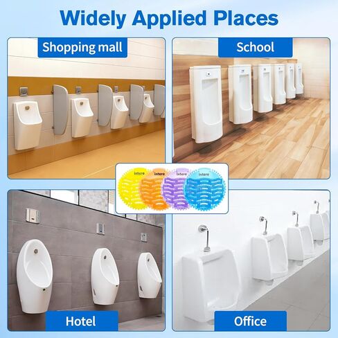 48 PACK Urinal Screen Deodorizer, 3D Wave Anti-Splash Odor Protection Urinal Cakes for Men Toilets, Long-Lasting Fresh Scents in Kuwait