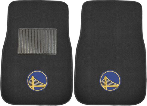 FANMATS 20321 Golden State Warriors 2-Piece Embroidered Team Logo Car Mat Set, Front Row Automotive Floor Mats in Saudi Arabia