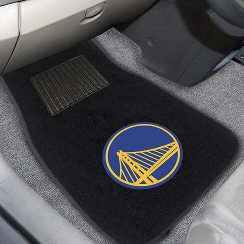 FANMATS 20321 Golden State Warriors 2-Piece Embroidered Team Logo Car Mat Set, Front Row Automotive Floor Mats in Saudi Arabia