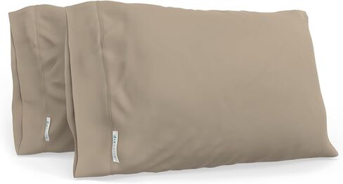 Quickzip Sateen Pillow Case Size Size (20 "× 39") وسادات ، مجموعة من وسادة القطن بنسبة 100 ٪ مع إغلاق المظروف ، أبيض in Kuwait
