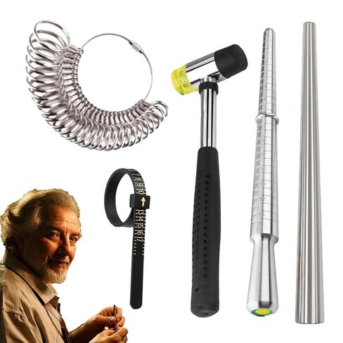 Ring Sizer, Measuring Tools for Jewellery – Ring Sizing Tool Set – Finger Measure Tape with Rubber for Men Jewellery Measuring Home in Saudi Arabia