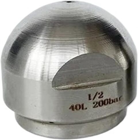 فوهة تنظيف عالية الضغط من الفولاذ المقاوم للصدأ لتجريف الأنابيب - رأس الفطر ذو الخيط الداخلي، 50-300 بار، وصلة أنثى 3/8 بوصة و1/4 بوصة (1/2 للأمام 0 للخلف 4) in Kuwait