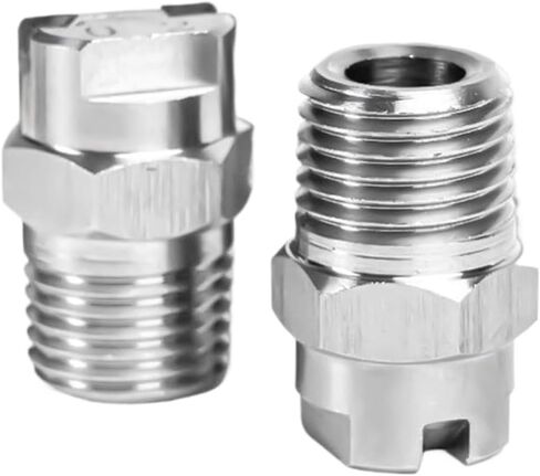 فوهة رش Hvv مقاس 1/4 بوصة - مروحة مسطحة Veejet 65/110 درجة للتبريد والتنظيف ومكافحة الحرائق (قطر 3.6 زاوية 65 درجة) in Kuwait