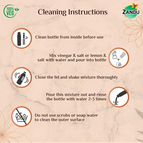 Zandu Copper Bottle (Green): Prepared with 100% Pure Copper | Useful in Promoting Overall Health (Pack of 950 ml) in Kuwait